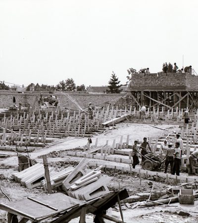 Izgradnja letnje pozornice u leto 1962