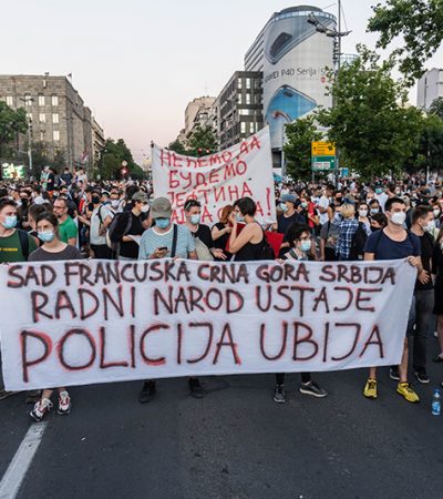 Protest u BG 10. 7. 2020.