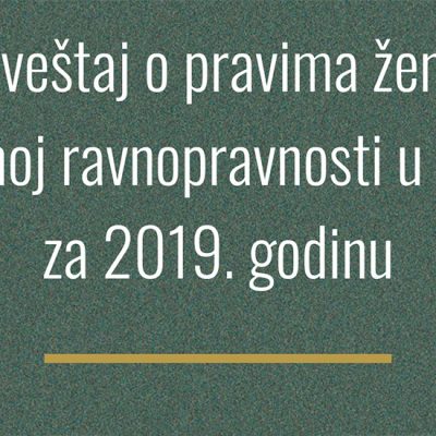 Prava žena i rodna ravnopravnost u 2019. godini: nulti izveštaj