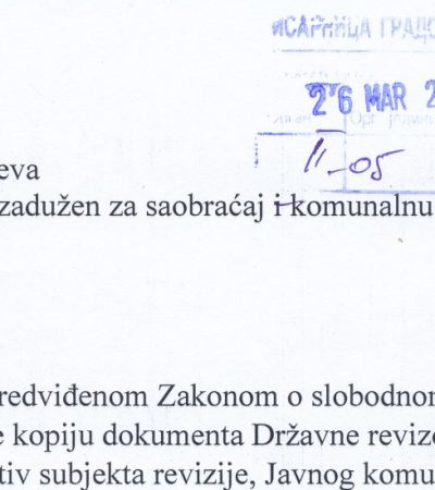 Kad Gradska administracija zaćuti, Poverenik će da je natera da progovori