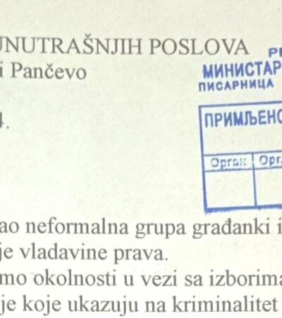 Pančevački Glas se obratio Policijskoj upravi: Sprečite izborni kriminalitet!